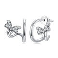 925 Sterling Silver Earrings with Pavé Setting CZ