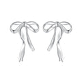 925 Sterling Silver Earrings with White Gold Plating - 1.8x1.3cm for Women