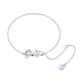 925 Sterling Silver White Gold Plated Moonstone CZ Bracelet for Women