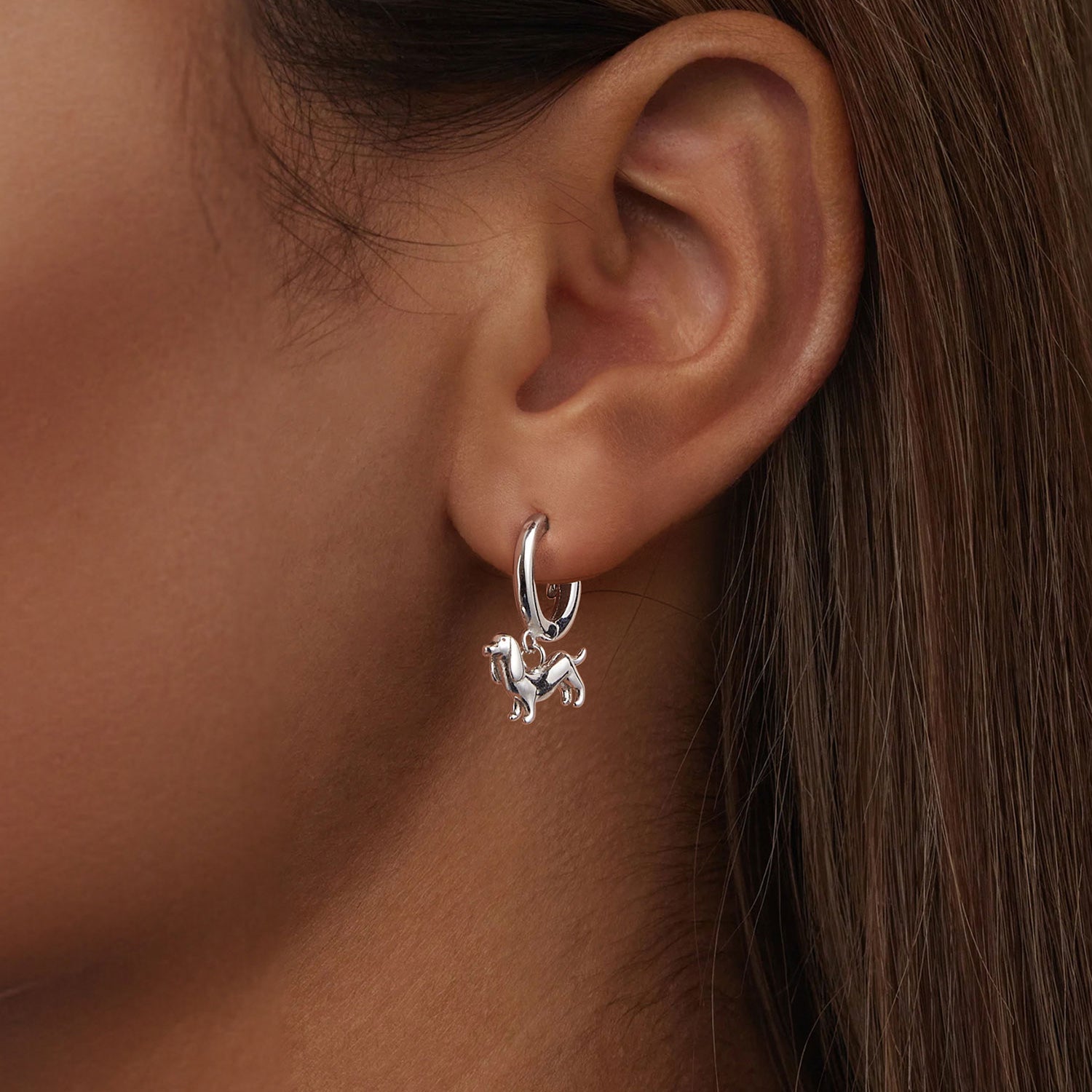 925 Sterling Silver & Plated White Gold Earrings for Women