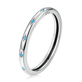 925 Sterling Silver Turquoise Oxidized Silver Ring Size 6 for Women