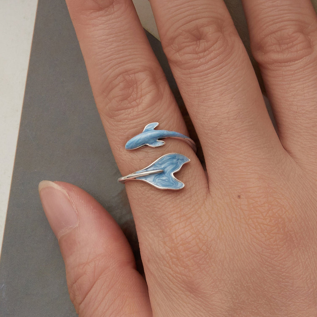 925 Sterling Silver Ring with Enamel Process for Women