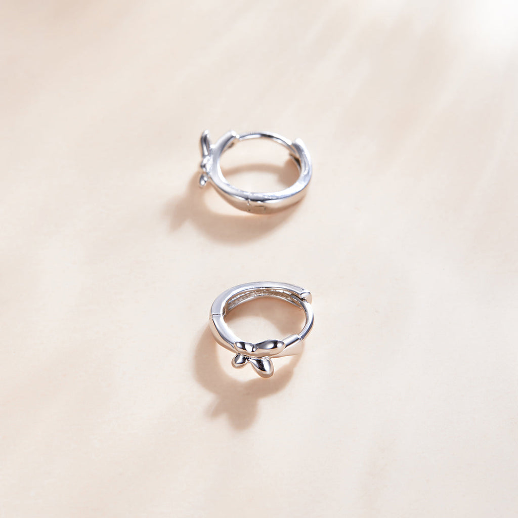 925 Sterling Silver Plated Platinum Earrings for Women