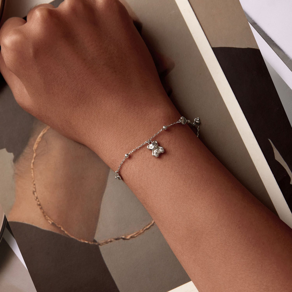 925 Sterling Silver Bracelet with Pavé Setting CZ, 150+60mm Length for Women