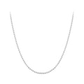 925 Sterling Silver Plated Platinum Necklace 400+50mm for Women