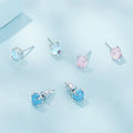 925 Sterling Silver Opal Earrings for Women