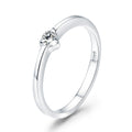 925 Sterling Silver Ring for Women Size 6.0 with Pavé Setting CZ