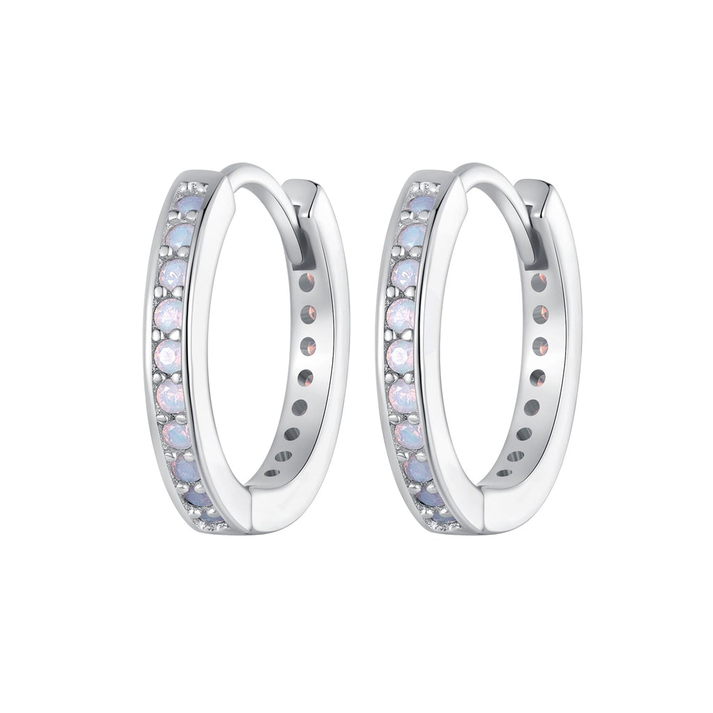 925 Sterling Silver Opal Earrings for Women