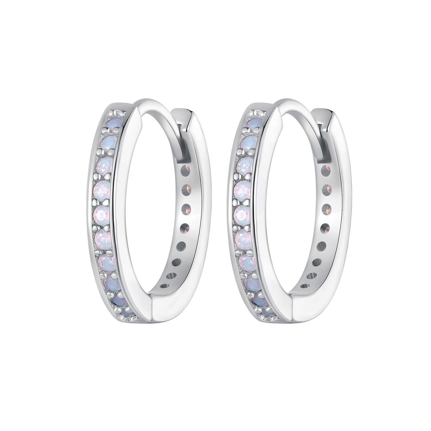 925 Sterling Silver Opal Earrings for Women