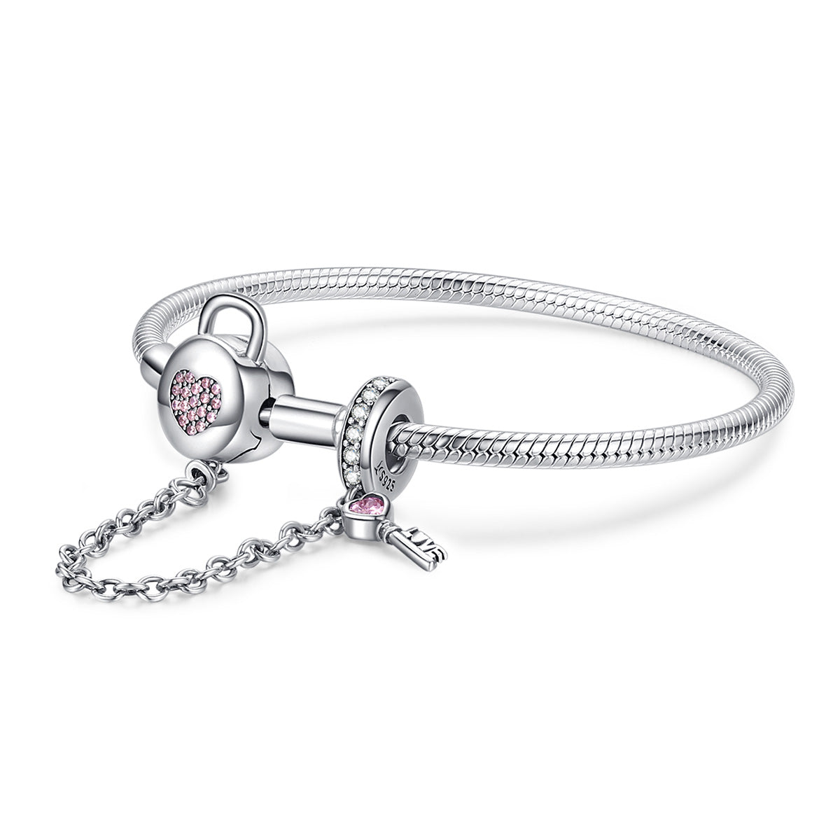 925 Sterling Silver Bracelet 17cm for Women