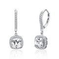 925 Sterling Silver Plated Gold Pavé Setting CZ Earrings for Women