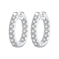 925 Sterling Silver 0.023 Carat Moissanite Earrings for Women