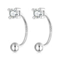 925 Sterling Silver Earrings for Women with CZ in Pavé Setting