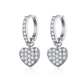 925 Sterling Silver CZ Pavé Setting Earrings for Women