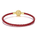 925 Sterling Silver Leather Rope Bracelet 17cm - Oxidized Silver for Women