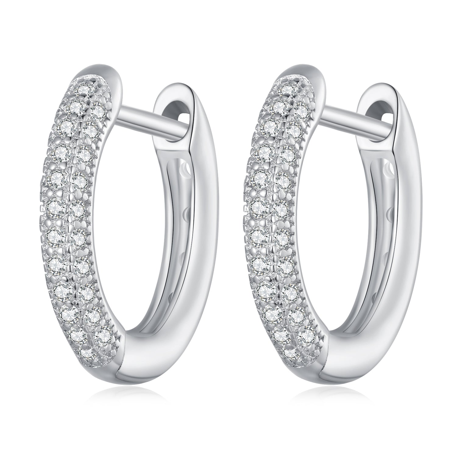 925 Sterling Silver Pavé Setting CZ Earrings for Women