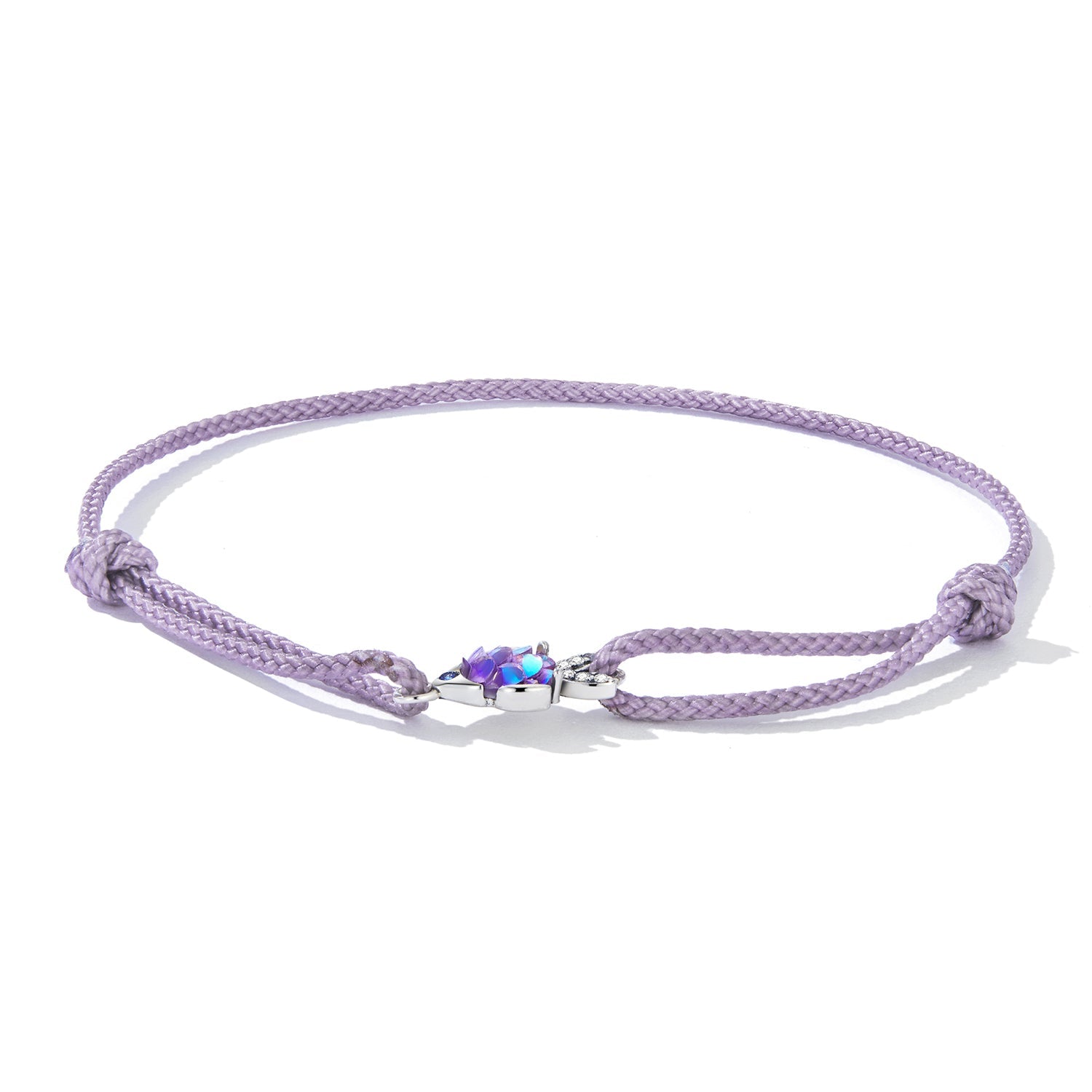 925 Sterling Silver Adjustable 24cm CZ Resin Bracelet for Women