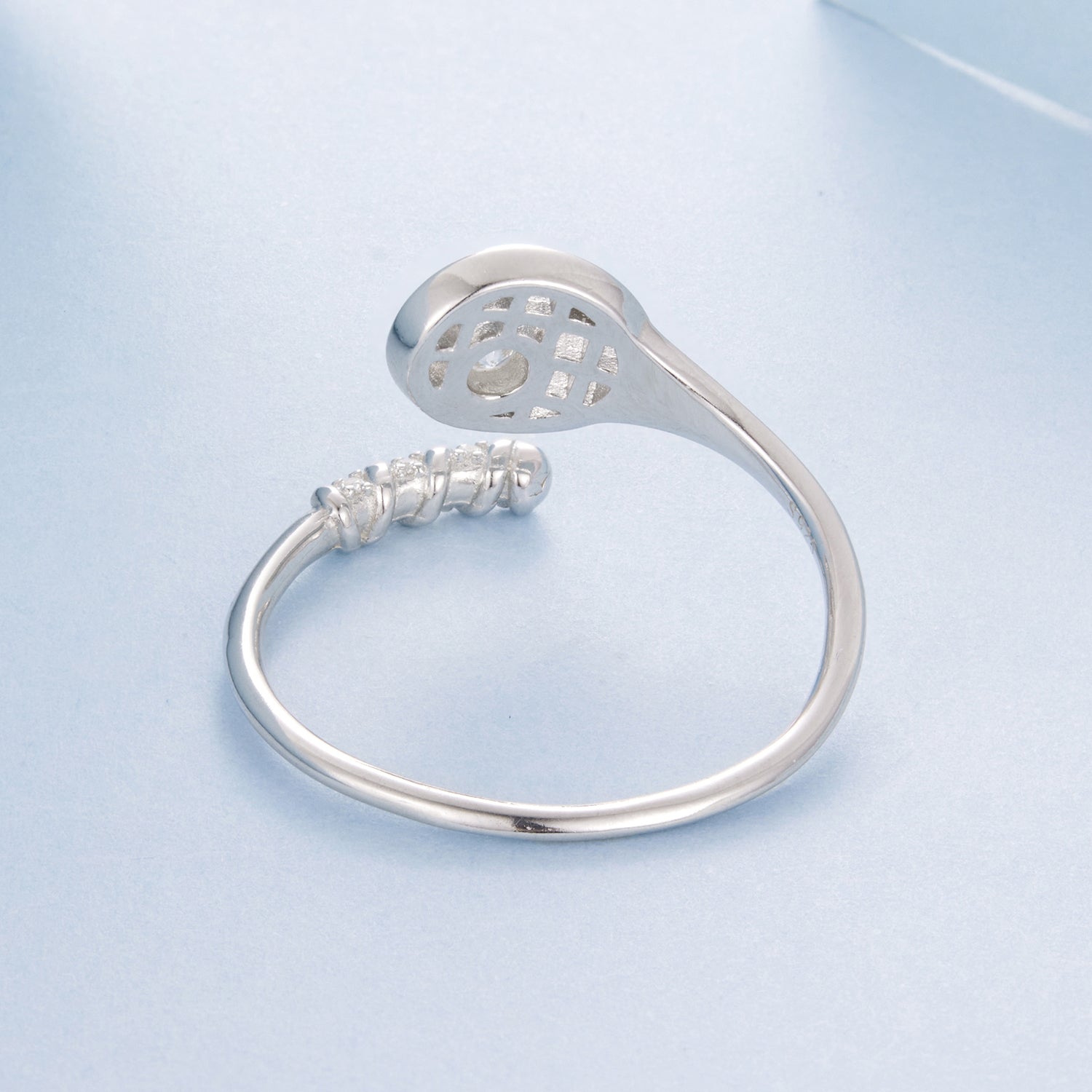 925 Sterling Silver Ring with Pavé Setting CZ, Width 0.11-0.72cm, for Women