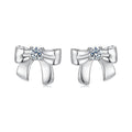 925 Sterling Silver Moissanite Earrings 0.3 cm for Women