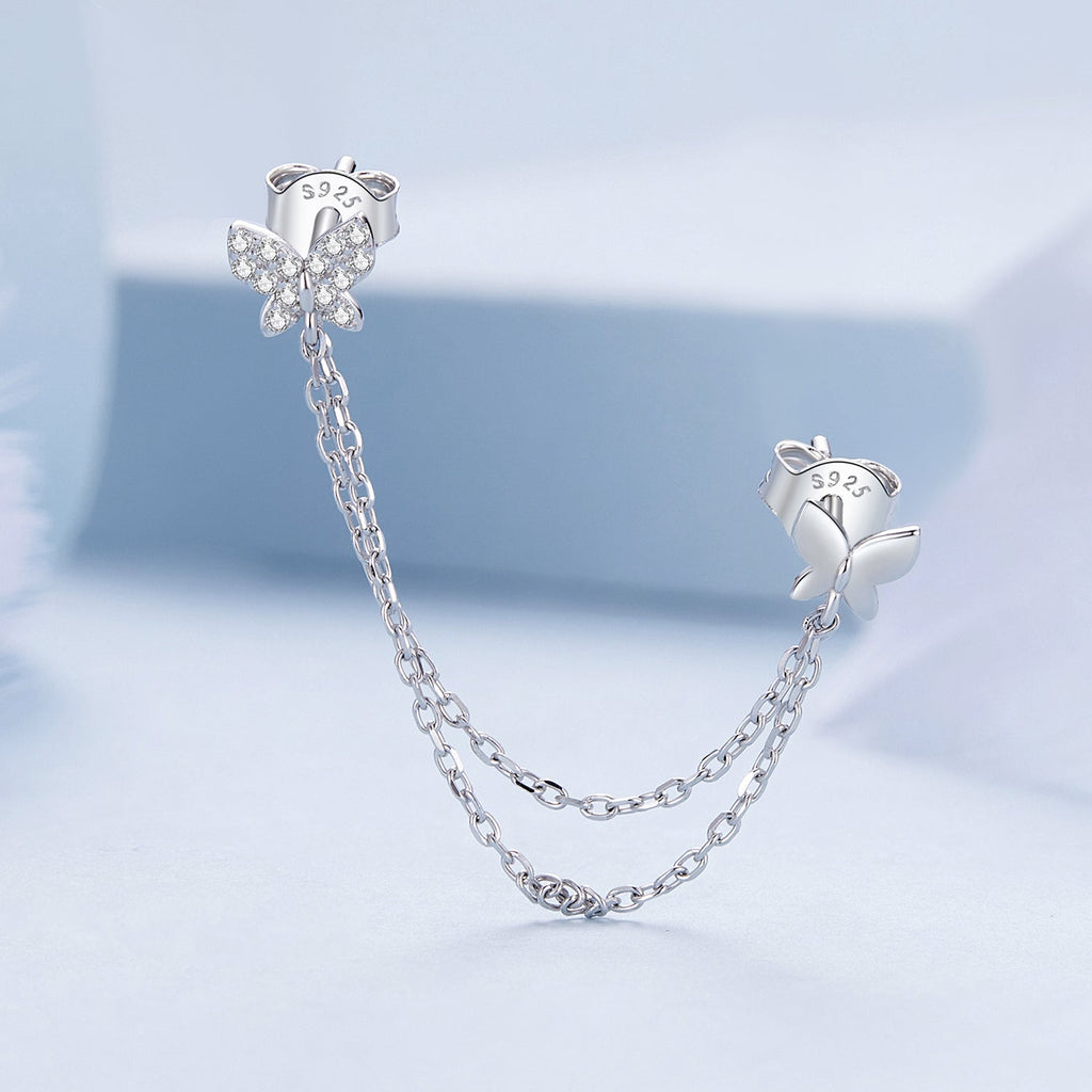 S925 Sterling Silver 40mm Pavé CZ Earrings