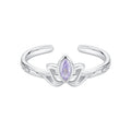 925 Sterling Silver 1.9mm Pavé Setting White Gold Plated Ring