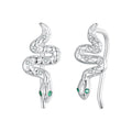 925 Sterling Silver Earrings with Pavé Setting and White Gold Plating for Women
