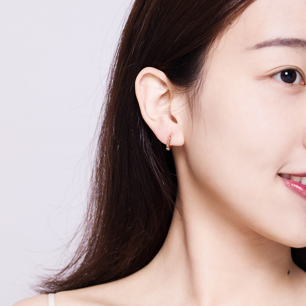 S925 Sterling Silver Plated Rose Gold Earrings