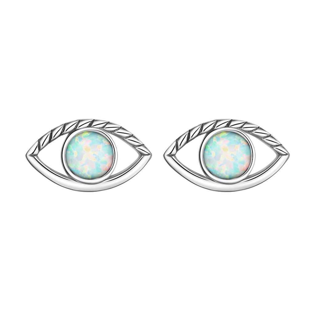 925 Sterling Silver Translucent Opal Earrings for Women
