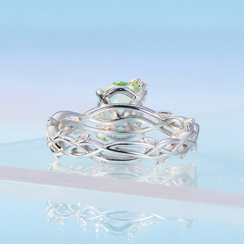 925 Sterling Silver Synthetic Spinel 3.8mm Ring for Women Size 7