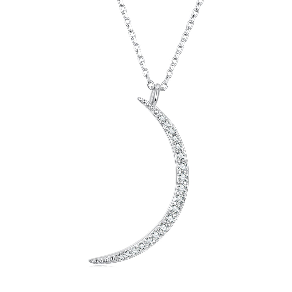 925 Sterling Silver Adjustable CZ Pendant Necklace for Women