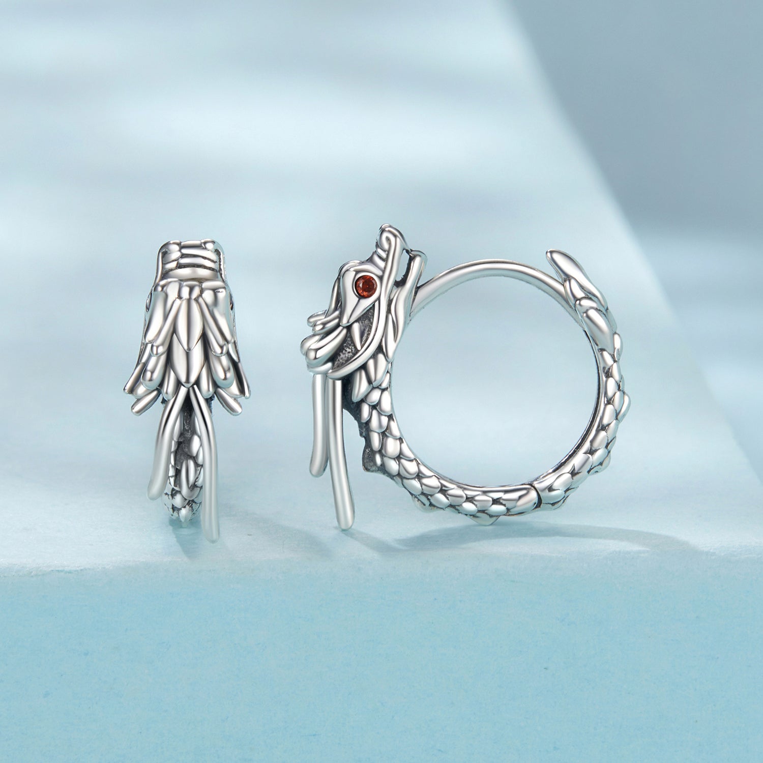 925 Sterling Silver Pave Setting CZ Oxidized Earrings for Women