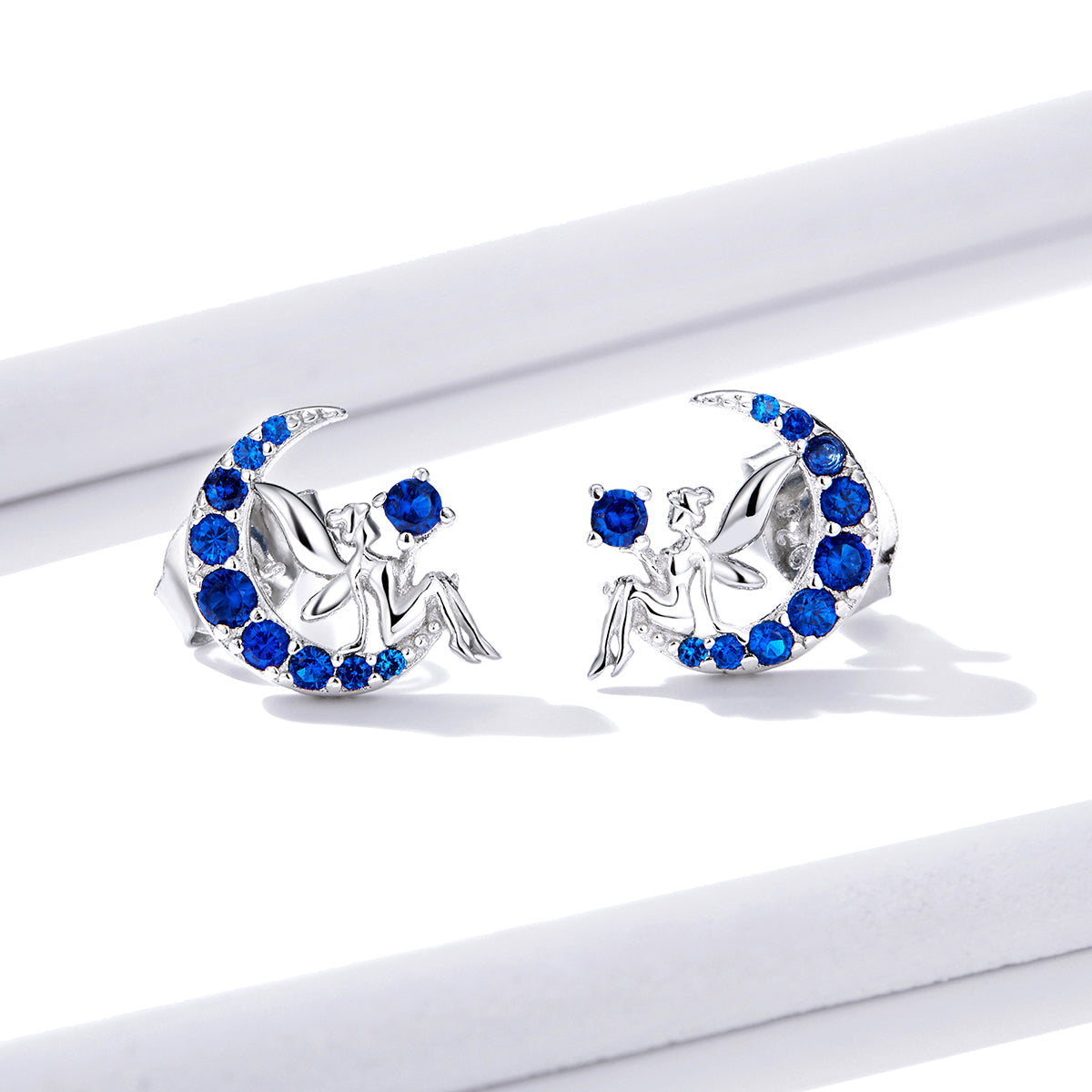925 Sterling Silver Plated Platinum Pavé Setting CZ Earrings