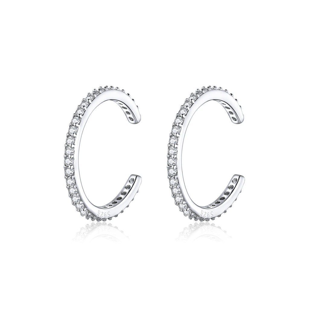 925 Sterling Silver Earrings with Pavé Set CZ