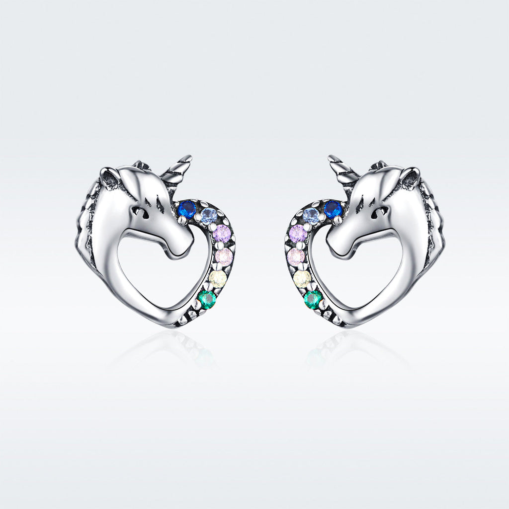 925 Sterling Silver Earrings with Oxidized Finish and Pavé Setting