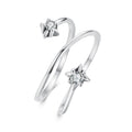 925 Sterling Silver Pavé Setting CZ Oxidized Ring for Women