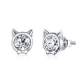925 Sterling Silver Plated Platinum CZ Earrings for Women