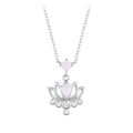925 Sterling Silver Opal Nanometer Stone Necklace for Women