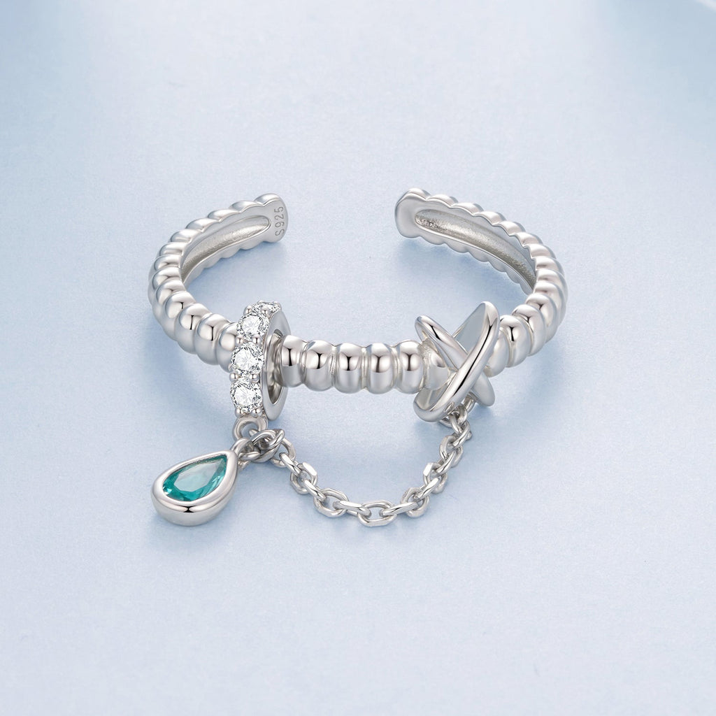 925 Sterling Silver Ring with Pavé Setting and CZ for Women