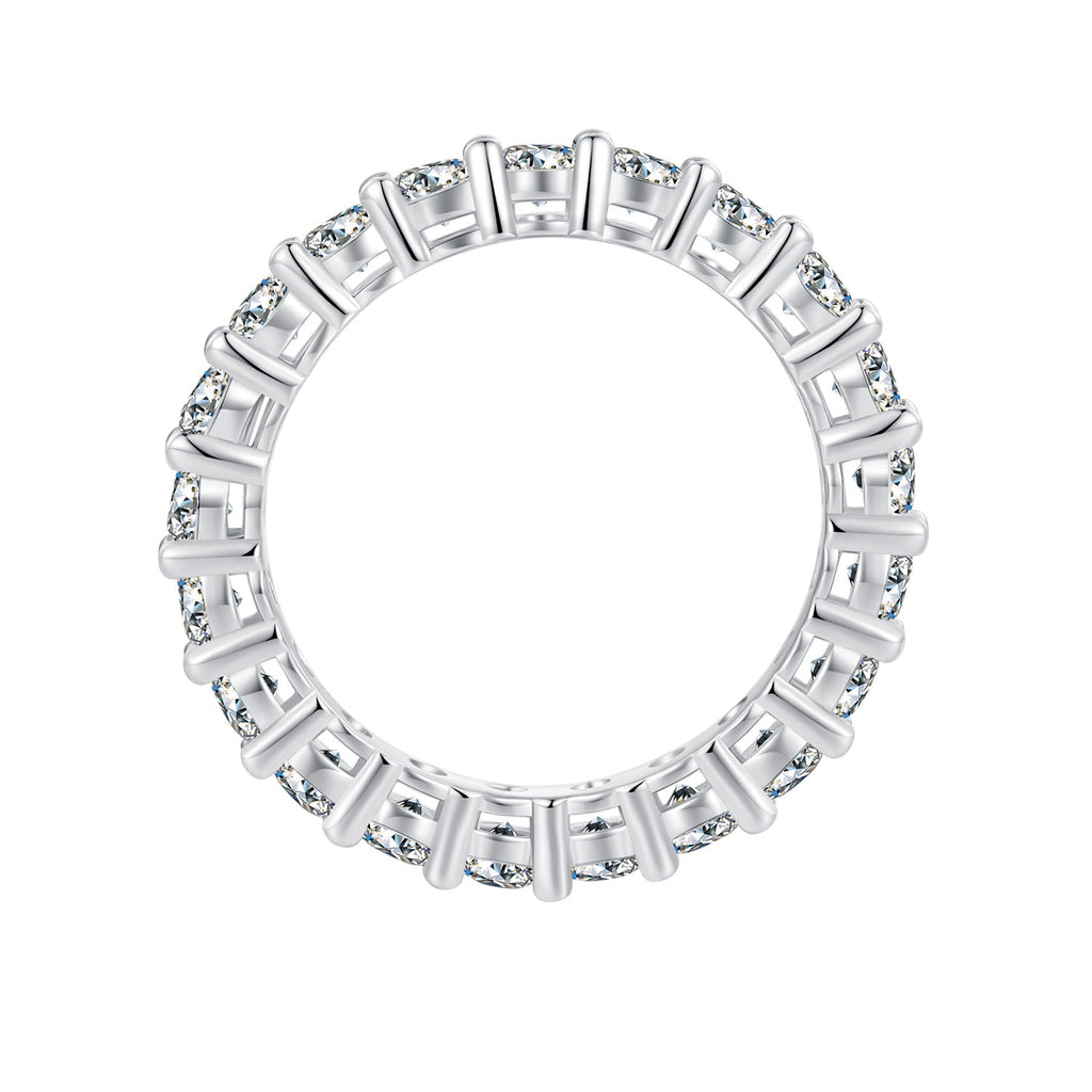 925 Sterling Silver Moissanite 0.1ct Ring Size 6 for Women