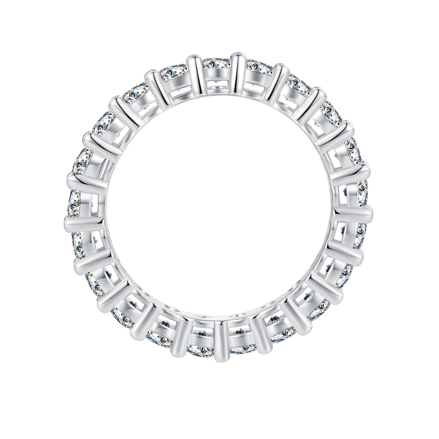 925 Sterling Silver Moissanite 0.1ct Ring Size 6 for Women