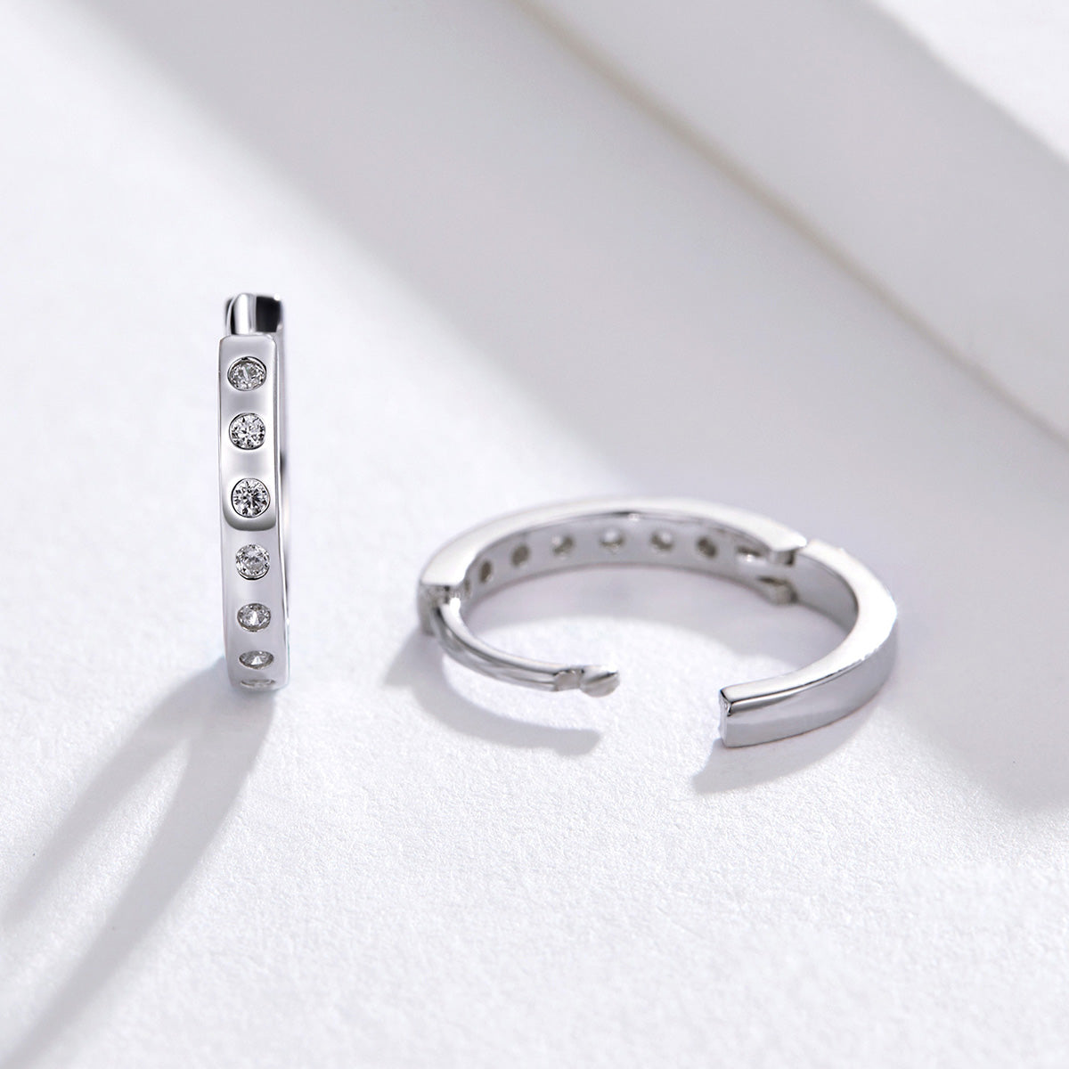 925 Sterling Silver Earrings with Pavé Setting CZ for Women