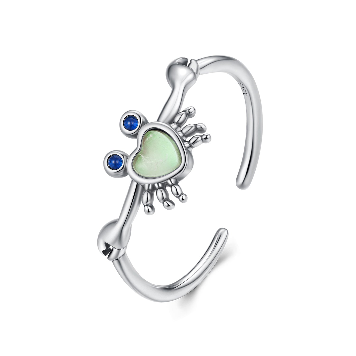 925 Sterling Silver Moonstone and Synthetic Spinel Ring for Women