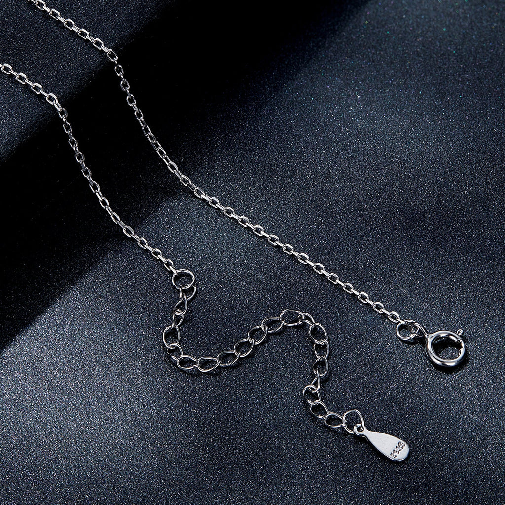 925 Sterling Silver 0.65 Carat Moissanite Necklace for Women