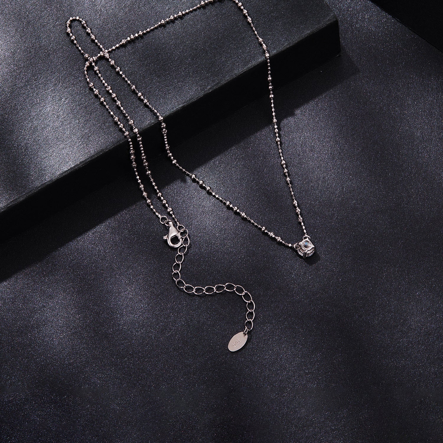 925 Sterling Silver 0.5 Carat Moissanite Necklace for Women