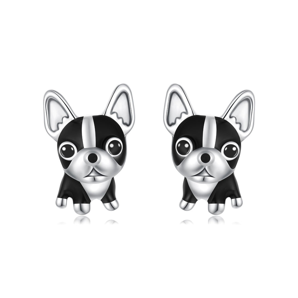 925 Sterling Silver Oxidized Enamel Earrings for Women