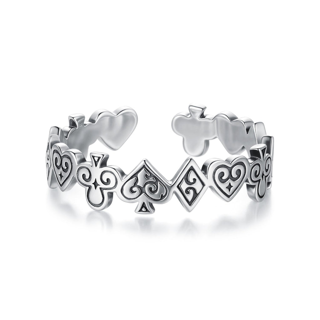 925 Sterling Silver Oxidized Silver 0.5cm Ring