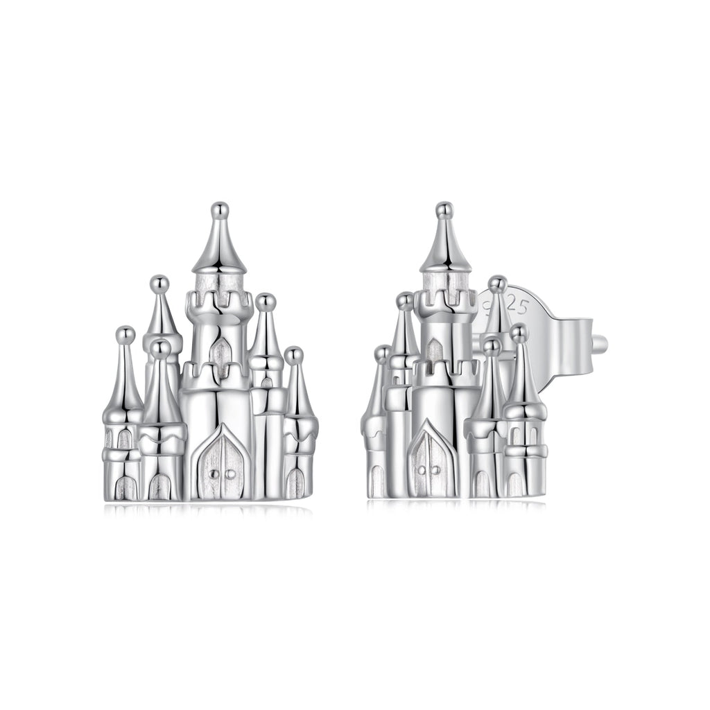 925 Sterling Silver Plated White Gold Earrings for Women, Size 1.3*1.0cm