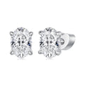 925 Sterling Silver Earrings with Pavé Setting CZ, 0.7*0.5cm, for Women