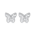 925 Sterling Silver Earrings with Plated White Gold for Women
