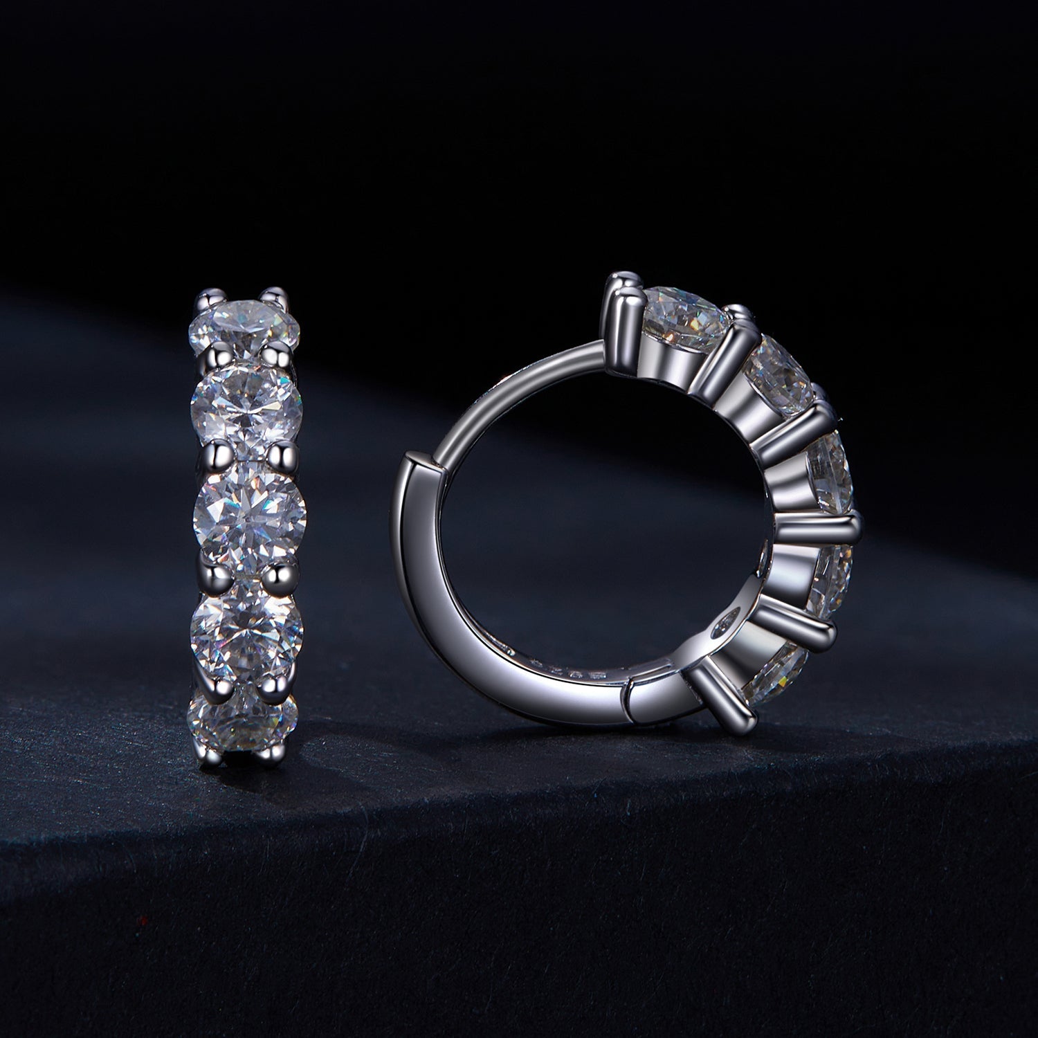 925 Sterling Silver 0.20 Carat Moissanite Earrings for Women